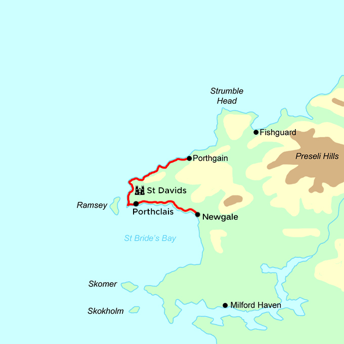Pembrokeshire - St David's Short Break map